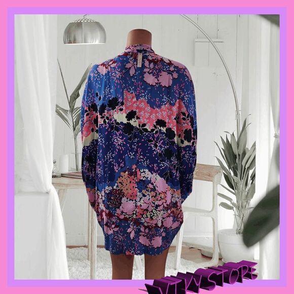 NWT  {Victoria's Secret}  Beach Chic:Blue Multicolor Cover-Up, XS/S NWT - Picture 2 of 5